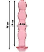 NEBULA SERIES BY IBIZA - MODÈLE 10 GODE EN VERRE BOROSILICATE ROSE 16.5 CM -O- 3.5 CM