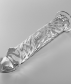 NEBULA SERIES BY IBIZA - MODÈLE 12 GODE EN VERRE BOROSILICATE CLAIR 17 CM -O- 3.5 CM