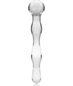 NEBULA SERIES BY IBIZA - MODÈLE 13 GODE EN VERRE BOROSILICATE CLAIR 18 CM -O- 3.5 CM