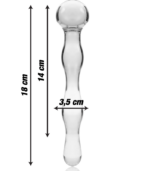 NEBULA SERIES BY IBIZA - MODÈLE 13 GODE EN VERRE BOROSILICATE CLAIR 18 CM -O- 3.5 CM