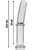 NEBULA SERIES BY IBIZA - MODÈLE 17 GODE EN VERRE BOROSILICATE CLAIR 18.5 CM -O- 3 CM