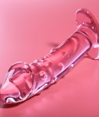 NEBULA SERIES BY IBIZA - MODÈLE 19 GODE EN VERRE BOROSILICATE ROSE 18.5 CM -O- 4 CM