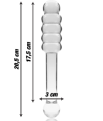 NEBULA SERIES BY IBIZA - MODÈLE 20 GODE EN VERRE BOROSILICATE CLAIR 20.5 CM -O- 3 CM