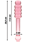 NEBULA SERIES BY IBIZA - MODÈLE 20 GODE EN VERRE BOROSILICATE ROSE 20.5 CM -O- 3 CM