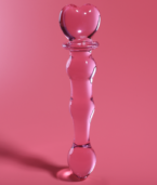 NEBULA SERIES BY IBIZA - MODÈLE 21 GODE EN VERRE BOROSILICATE ROSE 20.5 CM -O- 3.5 CM