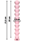 NEBULA SERIES BY IBIZA - MODÈLE 22 GODE EN VERRE BOROSILICATE ROSE 21.5 CM -O- 2.5 CM