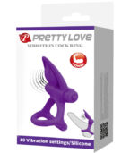 PRETTY LOVE - ANNEAU VIBRATEUR 10 VIBRATIONS SILICONE VIOLETTE