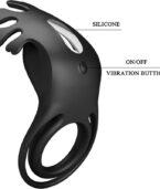 PRETTY LOVE - ANNEAU VIBRATEUR RUBEN 7 VIBRATIONS SILICONE NOIR