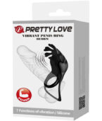 PRETTY LOVE - ANNEAU VIBRATEUR RUBEN 7 VIBRATIONS SILICONE NOIR