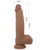 PRETTY LOVE - GODE EN SILICONE JONATHAN 3 VIBRATIONS + 3 MESURES DINSERTION TÉLÉCOMMANDE 21 CM