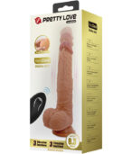 PRETTY LOVE - GODE EN SILICONE JONATHAN 3 VIBRATIONS + 3 MESURES DINSERTION TÉLÉCOMMANDE 21 CM