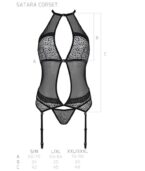 PASSION - CORSET SATARA LIGNE ÉROTIQUE NOIR S/M