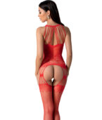 PASSION - BS095 BODYSTOCKING ROUGE TAILLE UNIQUE