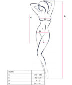 PASSION - BS096 BODYSTOCKING BLANC TAILLE UNIQUE