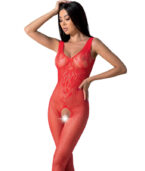 PASSION - BS098 BODYSTOCKING ROUGE TAILLE UNIQUE