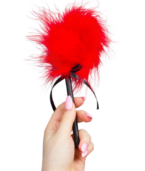 SECRETPLAY - DUSTER DE MARABOU ROUGE