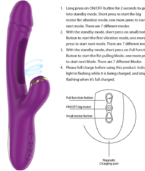 INTENSE - ATENEO VIBRATEUR MULTIFONCTION RECHARGEABLE 7 VIBRATIONS AVEC LANGUE OSCILLANTE ET SUCER VIOLET