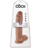 KING COCK - PÉNIS RÉALISTE AVEC BOULES 22.6 CM CARAMEL