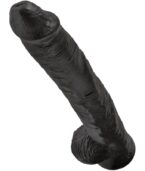 KING COCK - PÉNIS RÉALISTE AVEC BOULES 30.5 CM NOIR