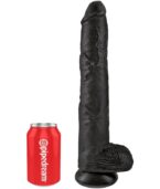 KING COCK - PÉNIS RÉALISTE AVEC BOULES 30.5 CM NOIR