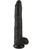 KING COCK - PÉNIS RÉALISTE AVEC BOULES 30.5 CM NOIR