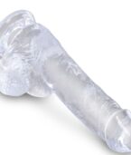 KING COCK - CLEAR PÉNIS RÉALISTE AVEC BOULES 13.5 CM TRANSPARENT