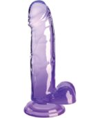 KING COCK - CLEAR PÉNIS RÉALISTE AVEC BOULES 15.2 CM VIOLET