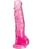 KING COCK - CLEAR PÉNIS RÉALISTE AVEC BOULES 16.5 CM ROSE