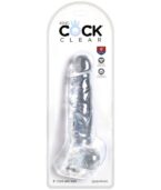 KING COCK - CLEAR PÉNIS RÉALISTE AVEC BOULES 16.5 CM TRANSPARENT