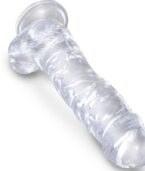 KING COCK - CLEAR PÉNIS RÉALISTE AVEC BOULES 16.5 CM TRANSPARENT