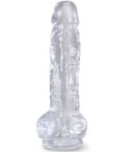 KING COCK - CLEAR PÉNIS RÉALISTE AVEC BOULES 16.5 CM TRANSPARENT