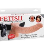 FETISH FANTASY SERIES - HARNAIS RÉGLABLE TÉLÉCOMMANDE PÉNIS RÉALISTE AVEC TESTICULES 23 CM