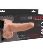 FETISH FANTASY SERIES - HARNAIS RÉGLABLE TÉLÉCOMMANDE PÉNIS RÉALISTE AVEC TESTICULES RECHARGEABLES ET VIBRATEUR 15 CM