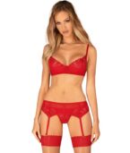 OBSESSIVE - INGRIDIA ENSEMBLE TROIS PIÈCES ROUGE XS/S