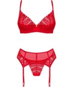 OBSESSIVE - INGRIDIA ENSEMBLE TROIS PIÈCES ROUGE XS/S