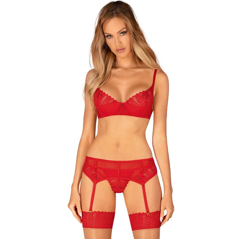 OBSESSIVE - INGRIDIA ENSEMBLE TROIS PIÈCES ROUGE M/L