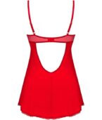 OBSESSIVE - CHEMISE & STRING INGRIDIA ROUGE M/L