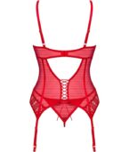 OBSESSIVE - CORSET & STRING INGRIDIA ROUGE M/L