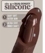 KING COCK - ELITE GODE RÉALISTE EN SILICONE 17.8 CM MARRON