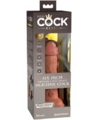 KING COCK - ELITE GODE RÉALISTE VIBRANT & SILICONE 15.2 CM CARAMEL