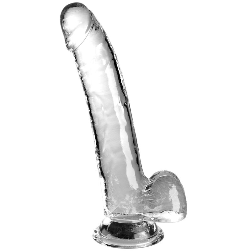 KING COCK - CLEAR GODE AVEC TESTICULES 20.3 CM TRANSPARENT