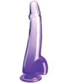 KING COCK - CLEAR GODE  TESTICULES 19 CM VIOLET