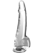 KING COCK - CLEAR GODE  TESTICULES 19 CM TRANSPARENT