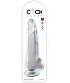 KING COCK - CLEAR GODE  TESTICULES 19 CM TRANSPARENT