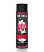 BRUMA - HUILE DE MASSAGE PREMIUM EFFET CHALEUR SAVEUR FRAISE 3 EN 1 - 100 ML