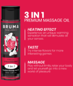 BRUMA - HUILE DE MASSAGE PREMIUM EFFET CHALEUR SAVEUR FRAISE 3 EN 1 - 100 ML