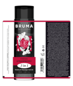 BRUMA - HUILE DE MASSAGE PREMIUM EFFET CHALEUR SAVEUR FRAISE 3 EN 1 - 100 ML