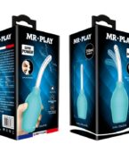 MR PLAY - DOUCHE EN CAOUTCHOUC BLEU POIRE ANAL