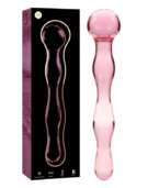 NEBULA SERIES BY IBIZA - MODÈLE 13 GODE EN VERRE BOROSILICATE ROSE 18 CM -O- 3.5 CM