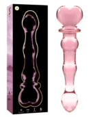 NEBULA SERIES BY IBIZA - MODÈLE 21 GODE EN VERRE BOROSILICATE ROSE 20.5 CM -O- 3.5 CM